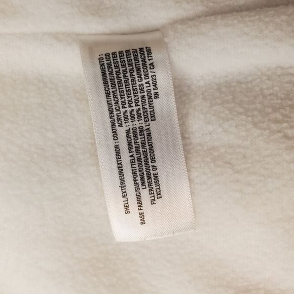 Old Navy White Peace Signs & Hearts Puffer Vest, Blue Pink, Girls Size 8 Medium - Picture 6 of 8